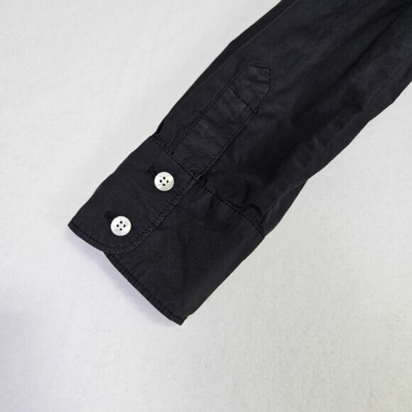 Faherty Whitney Organic Cotton Shirtdress Washed Black Casual Lagenlook Beachy M - Picture 10 of 16